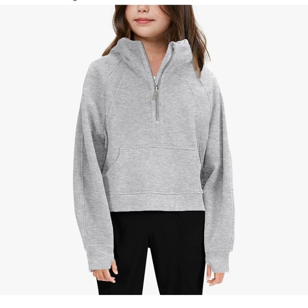 Girls Hoodies Sweatshirts Half Zip Hoodie